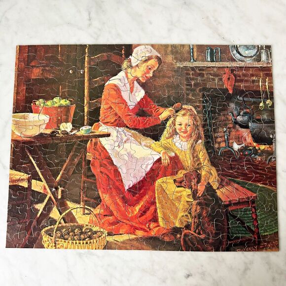 Vintage Guild Jigsaw Puzzle–Whitman No 125 Colonial Family Scene 304 Pc-Complete - Picture 3 of 8